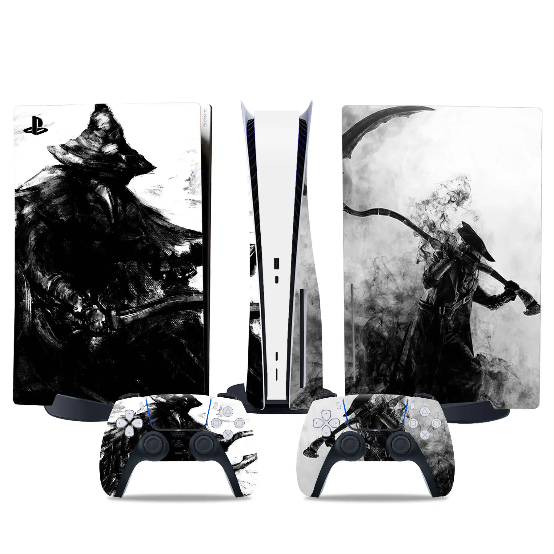 Виниловая наклейка для консоли и двух контроллеров PS5