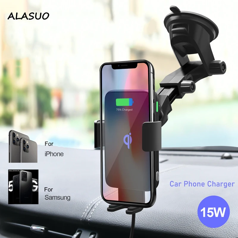

15W Fast Charging QI Induction Car Wireless Charger For iPhone 13 12 11/Samsung Galaxy Z Flip 3 4 S21/Xiaomi Mobile Phone Holder