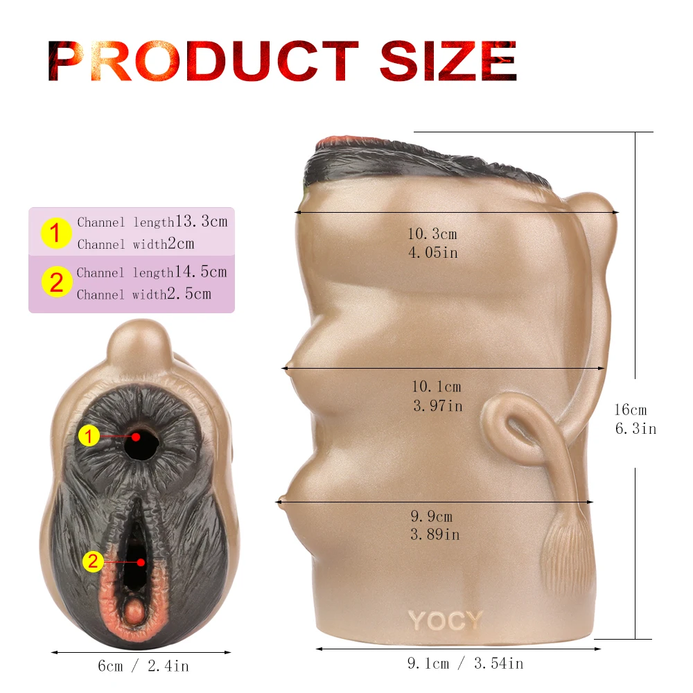 LUUK силиконовый Мужской мастурбатор с карманом для свободных рук Киской и задом
