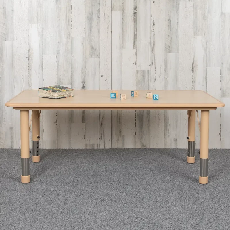 

Мебель для фотосъемки 23,625 дюйма Ш x 47,25 дюйма Д, прямоугольный стол из натурального пластика с регулируемой высотой, детский стол
