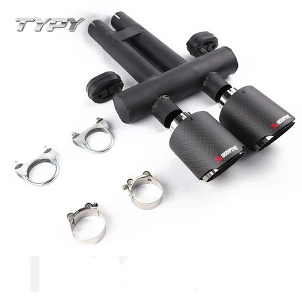 

Modified Exhaust Pipe Two-Exit Tail Throat Carbon Fiber and Platinum For Honda 10th Civic