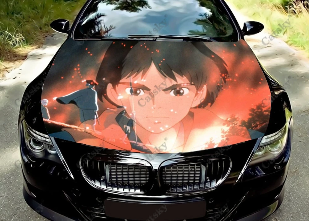 

Индивидуальная аниме Принцесса Mononoke наклейка на капот автомобиля Защита, украшение кузова автомобиля, виниловая Веселая наклейка на автомобиль, водонепроницаемая наклейка с принтом