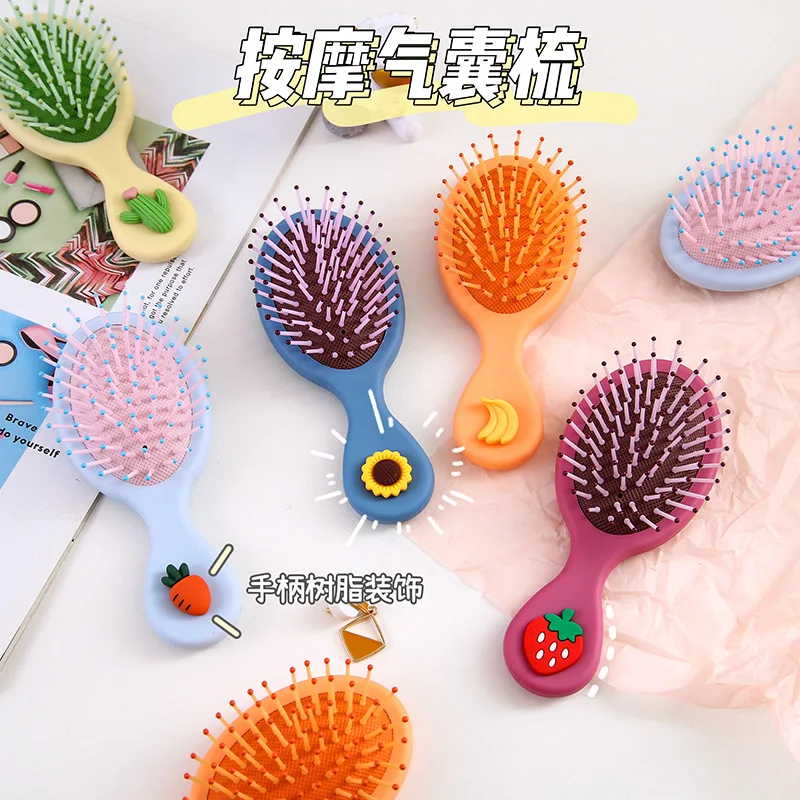 

HOT Sale Korea Ins Cute Cartoon Airbag Comb Soft Cute Mini Small Portable Travel Size Comb Air Cushion Massage Comb with Handle