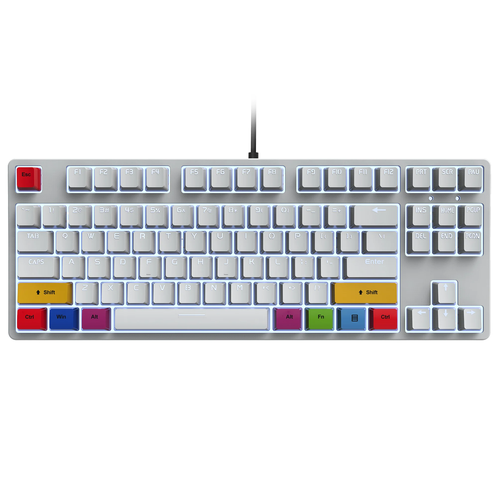 Фото Механическая клавиатура с 87 клавишами красный переключатель RGB подсветка