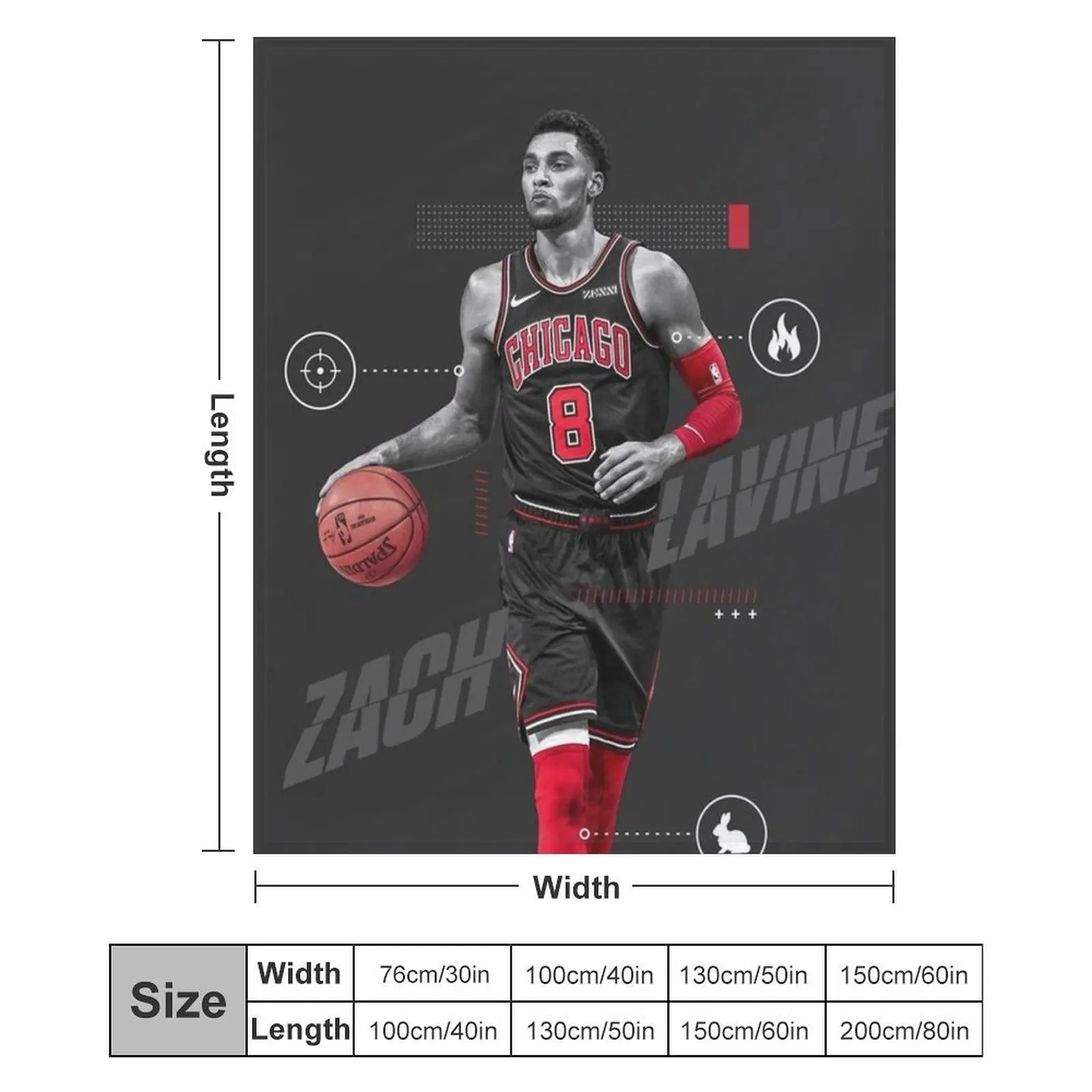 Одеяло Zach LaVine мягкие декоративные кровати движущиеся одеяла