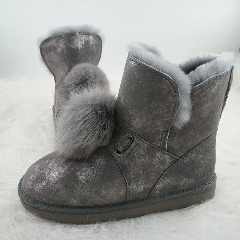 

Женские зимние сапоги из натуральной кожи, с натуральным мехом