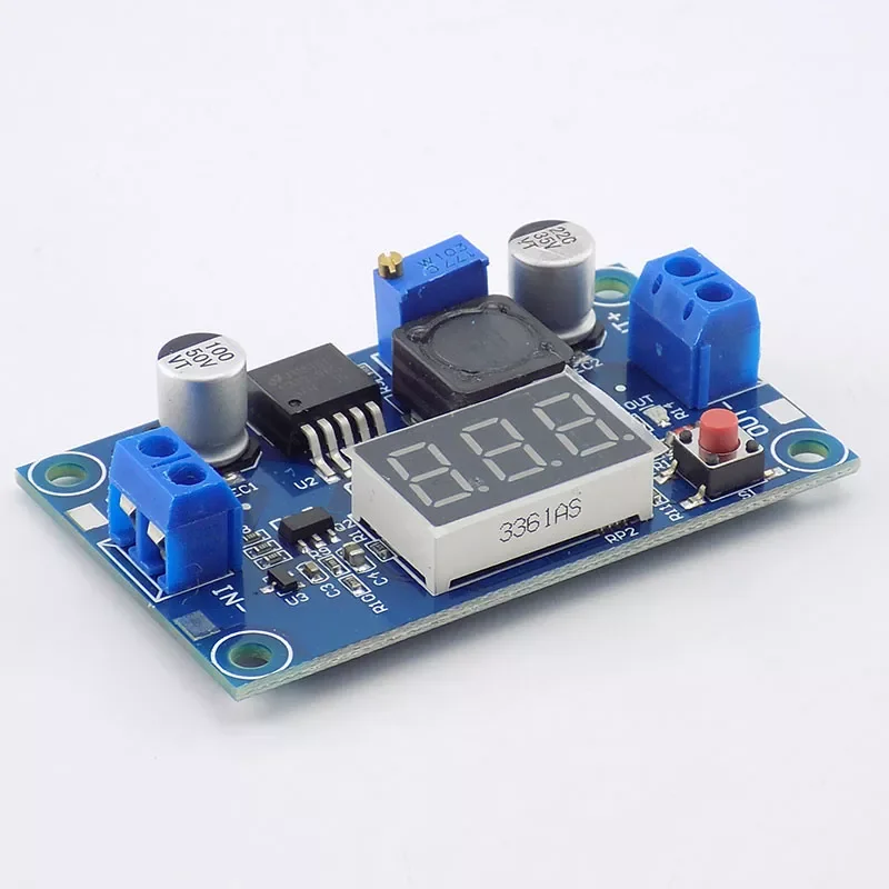 

DC Power Supply Adjustable 4.0~40 to 1.25-37V With LED Voltmeter 2A Voltage Regulator Step-down Power Converter Module