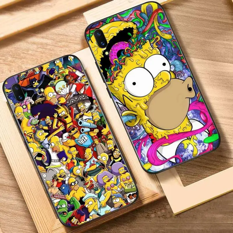 

Cartoon H-Homer S-Simpson Phone Case For Oppo Reno Realme C3 6Pro Cover For vivo Y91C Y17 Y19 Funda Capa