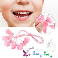 10 pcs rope kids deciduous teeth storage box chain mini tooth collecting container dentistry accessories dental tools plastic