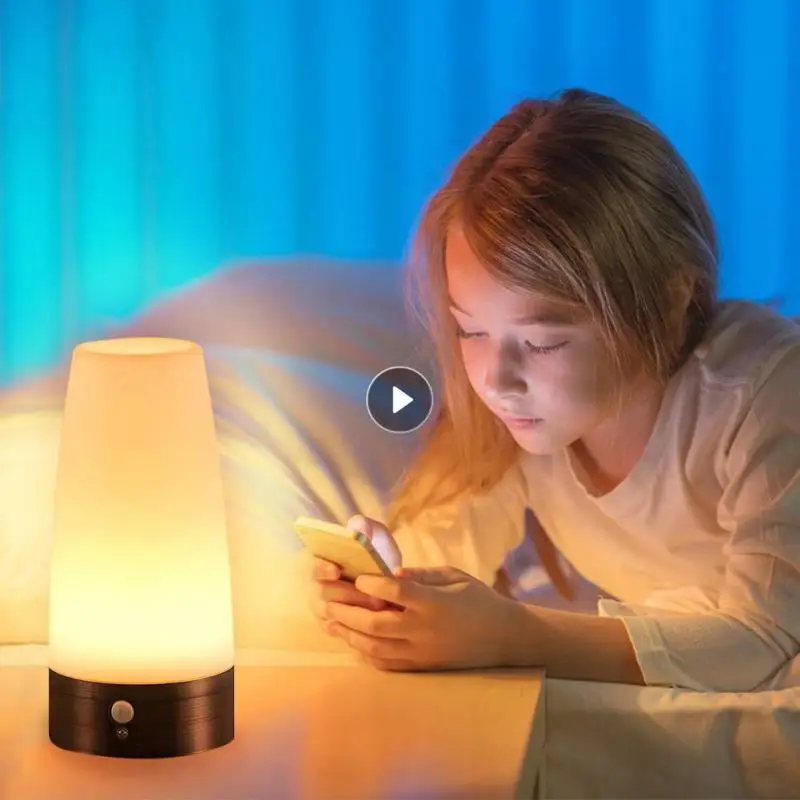 

Светодиодный маленький ночник с датчиком движения, беспроводной светсветильник льник на батарейках для спальни, коридора, стосветильник, д...