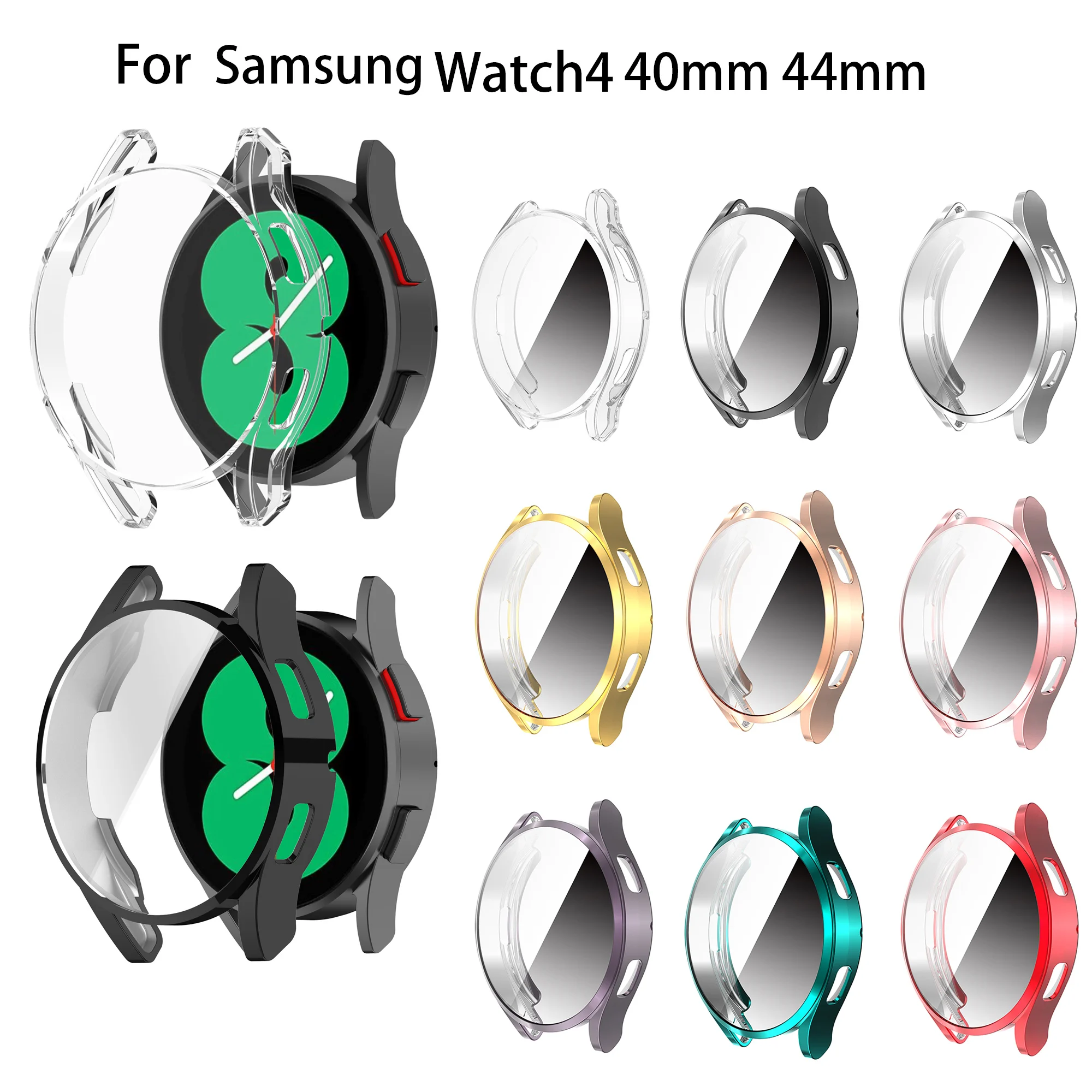 

Чехол из ТПУ для Samsung galaxy watch 4 watch 4 40 мм 44 мм, мягкий чехол-бампер с полным покрытием