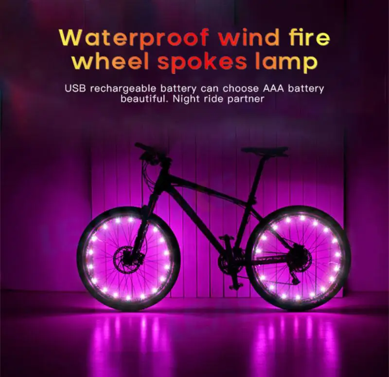 

Новинка 2023, яркие фонари для велосипедных колес с защитой от дождя, передние и задние фонари на спицах, украшение для велосипеда, ленты освещения