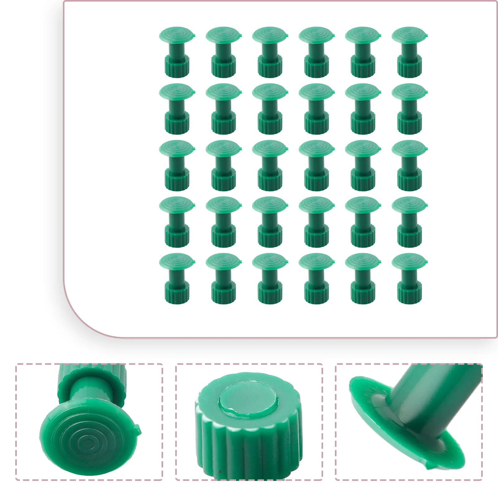 

30pcs Glue Tabs Dent Removal Tools Dent Removal Tool Car Body Glue Tabs Green Plastic Car Part For Dent Lifter Slide Hammer