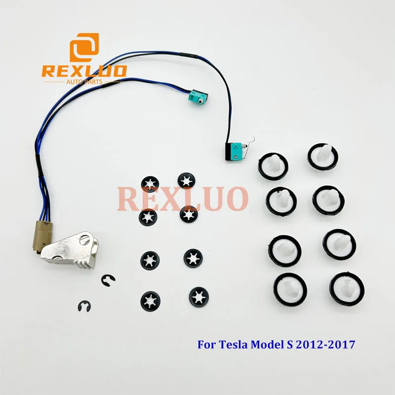 

1016009 -00-c для Tesla Model S, обновленный ремонтный комплект дверной ручки, жгут проводов микропереключателя, лопатка 1042845 -00-B с зажимами для дверных панелей