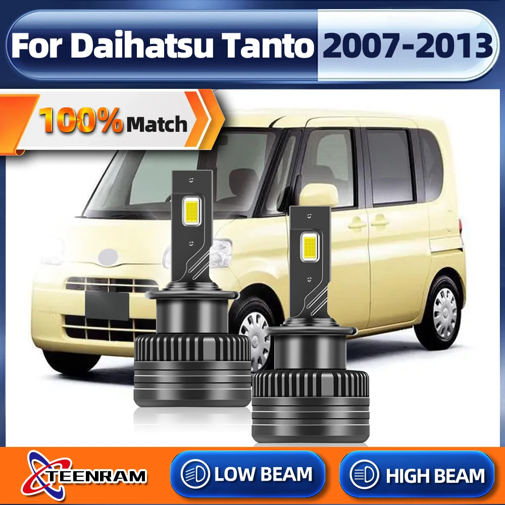 

D4S LED Lights Car Headlight 120W Turbo Auto Lamps 60000LM 6000K Plug&Play For Daihatsu Tanto 2007 2008 2009 2010 2011 2012 2013