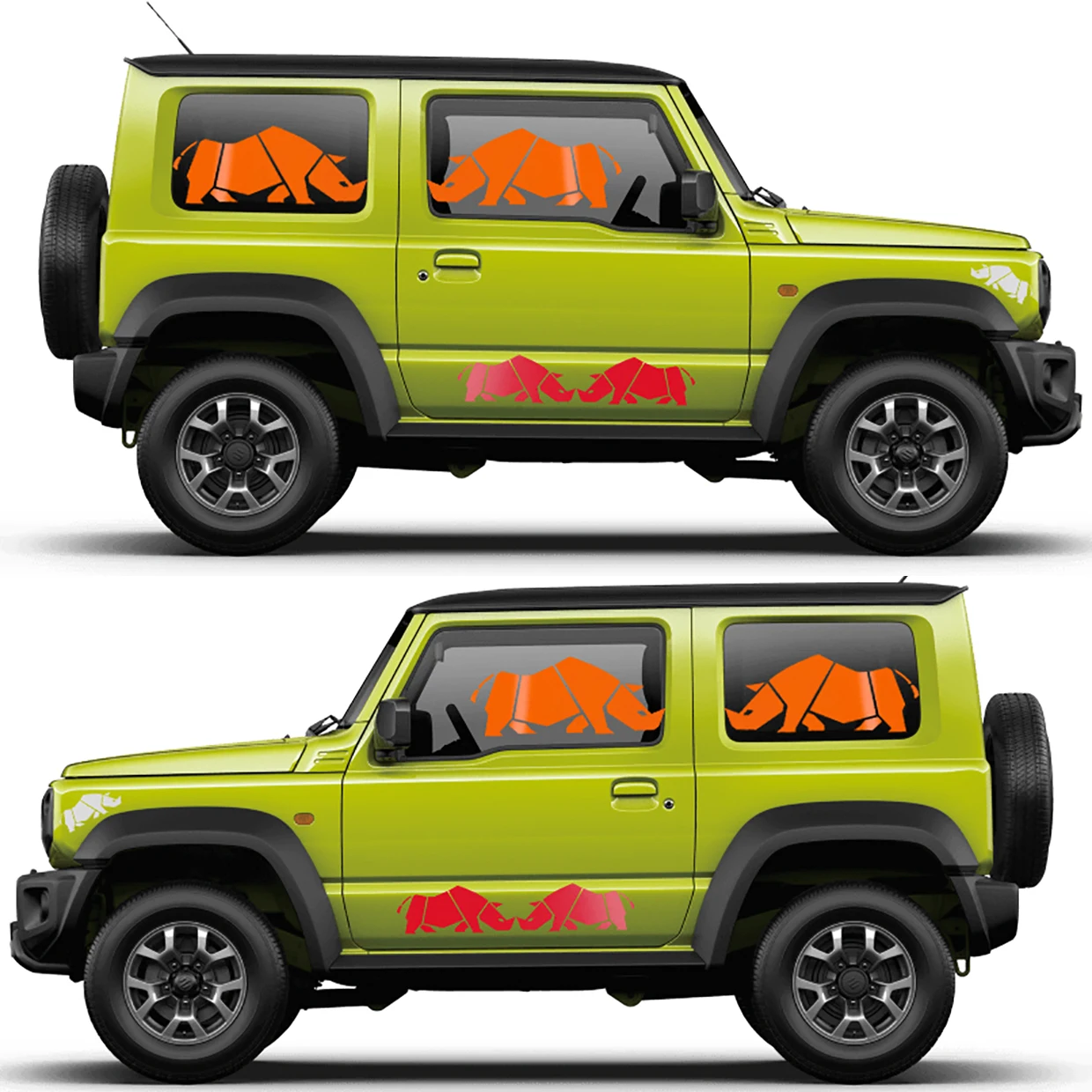 Автомобильные наклейки Rhino Adventure украшения для автомобилей виниловые Suzuki JIMNY JA51