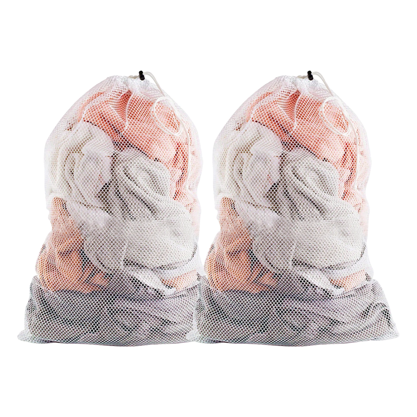 

2pcs Protection Apartments Foldable For Delicates Sweaters Reusable Washing Machine Extra Large With Drawstring Mesh Laundry Bag