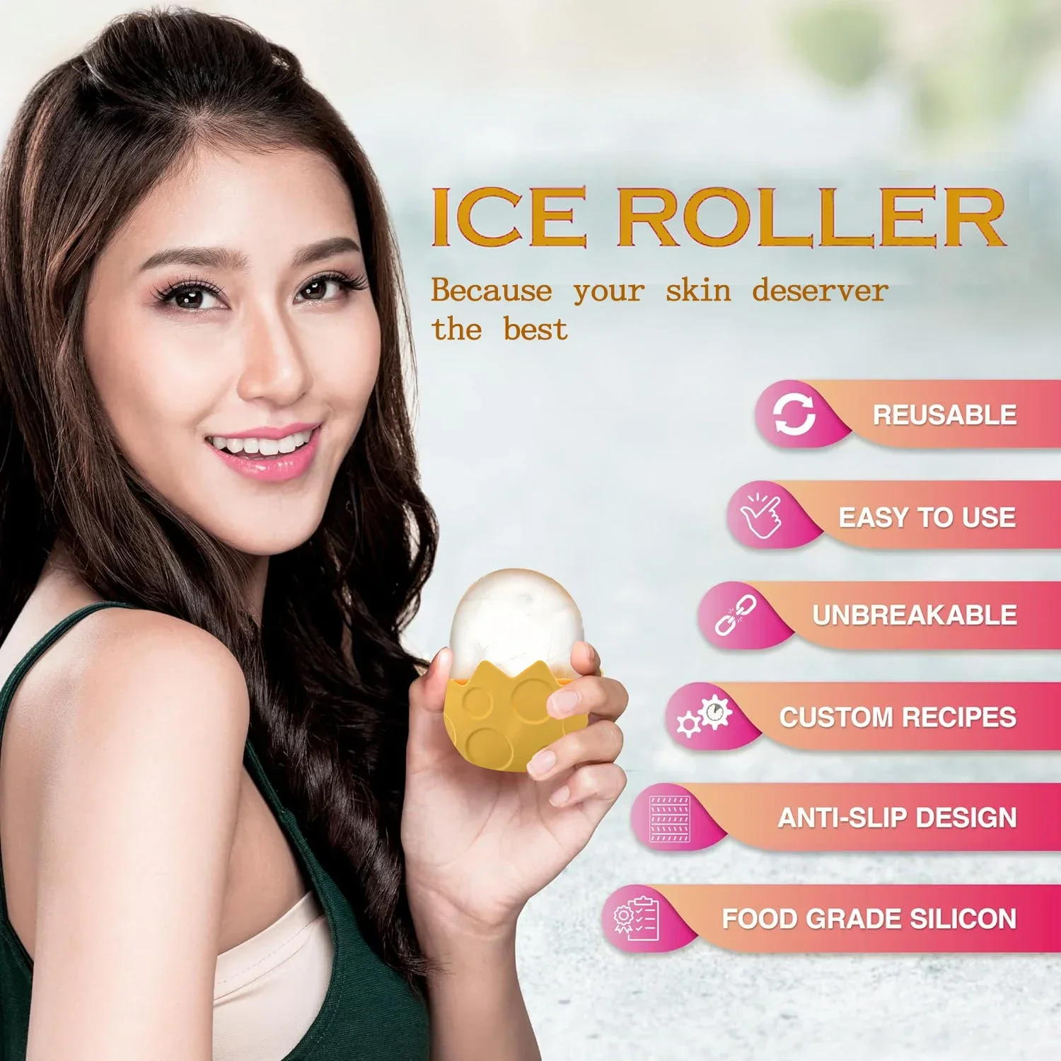 Силиконовые кубики льда для ухода за кожей лифтинга и контуринга