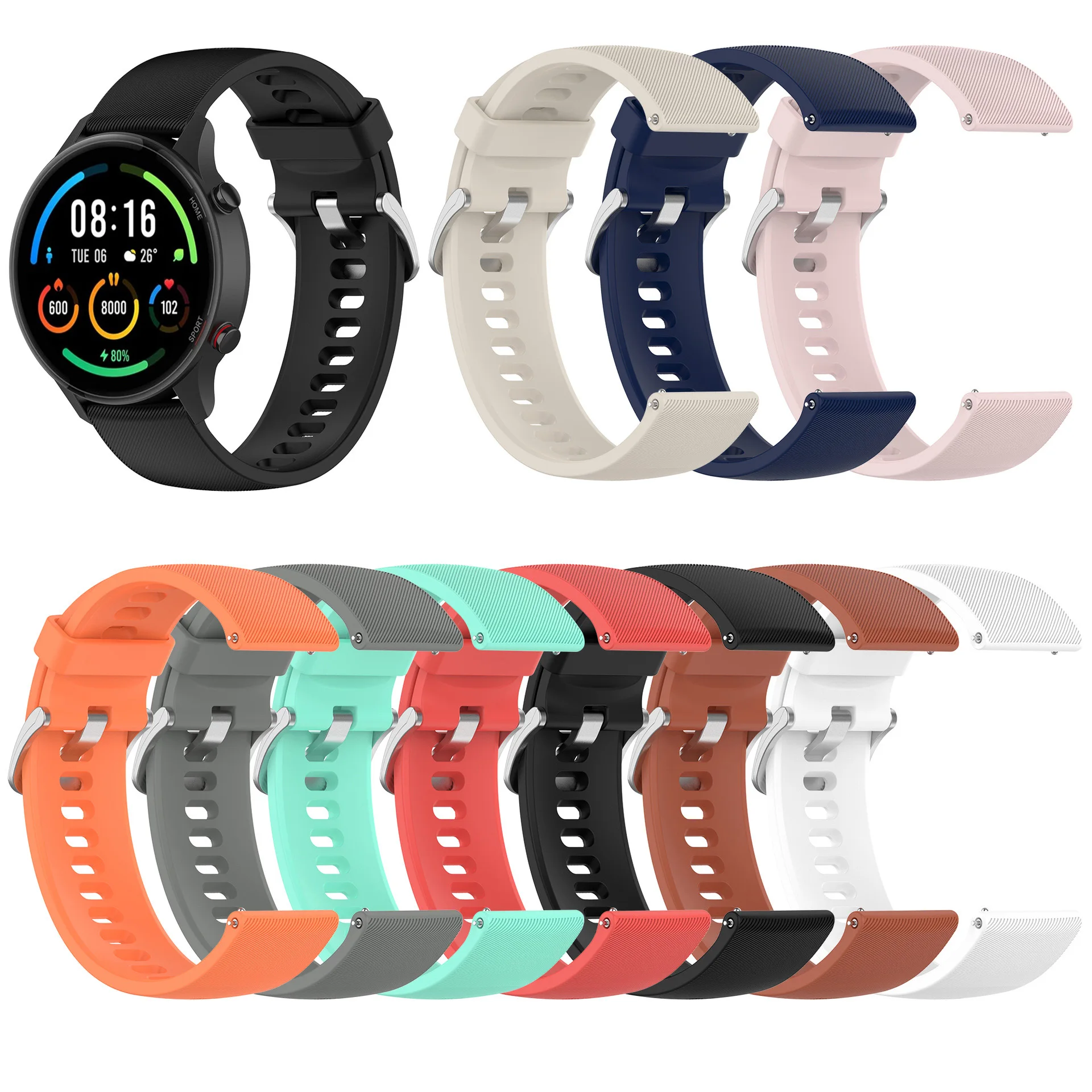 

Ремешок силиконовый для наручных часов Huawei Watch GT 3 2 Pro/ GT3 GT2 46 мм, браслет для смарт-часов Honor Magic Watch 2 46 мм/GS Pro, 22 мм