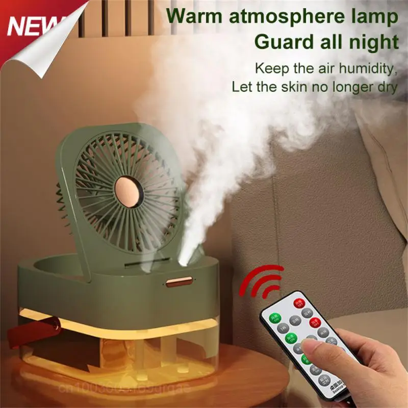 

Large Capacity Water Tank Humidifying Spray Fan Adding Water Or Ice Is Very Convenient Desktop Humidifier Humidifier Spray Fan