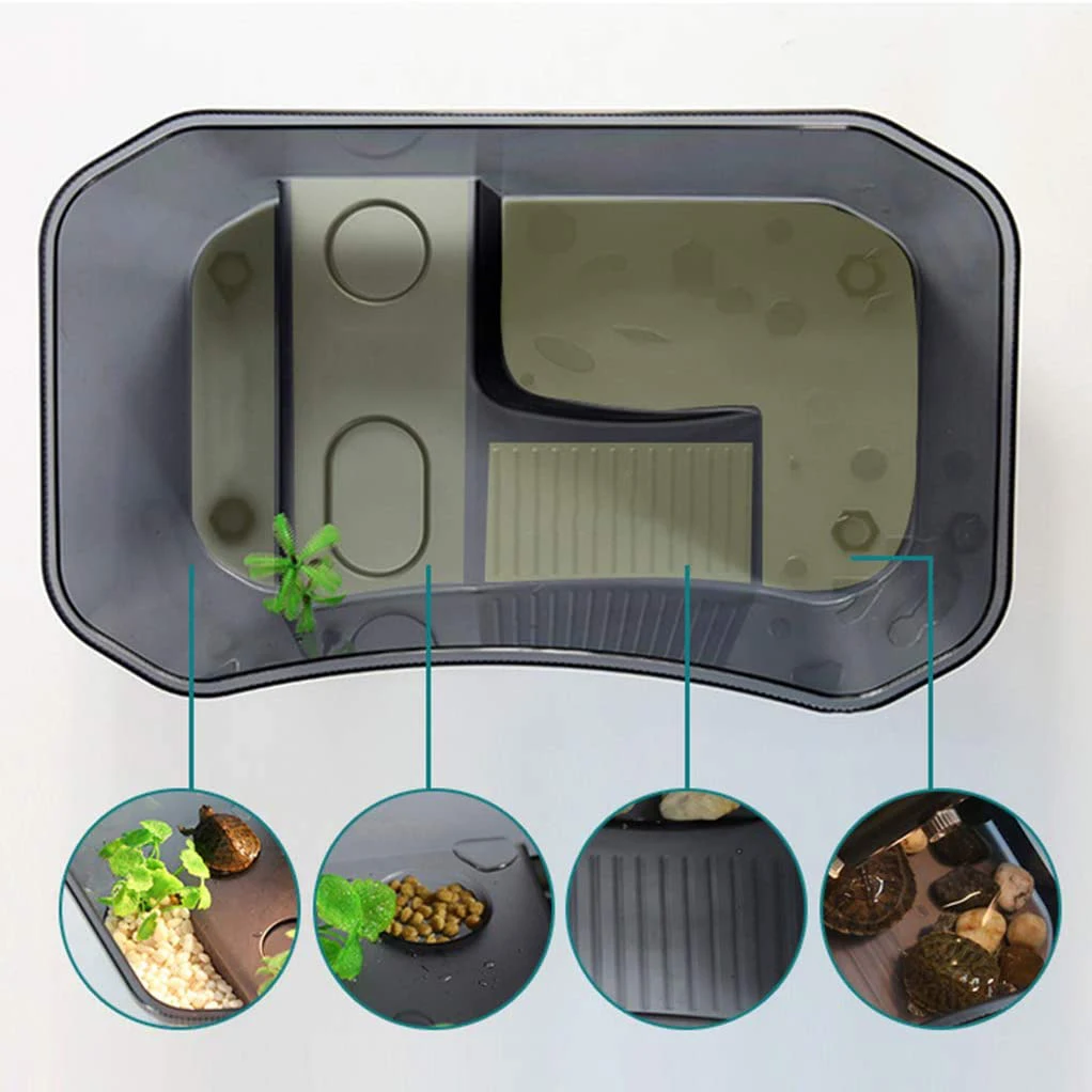 Открытый резервуар для черепахи с террасовой коробкой Бразильская черепаха