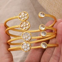 annayoyo ethiopian bracelet trendy 24k gold bangles for women dubai wedding bride gift africa bangle saudi arabia jewelry charm