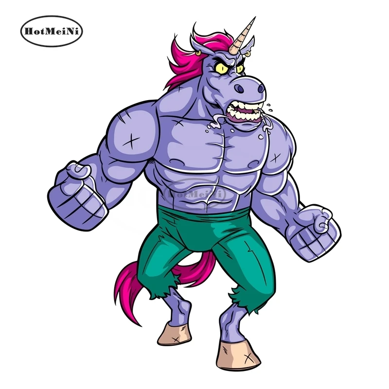 HotMeiNi Angry strong unicorn for Car Accessoires Stickers Motorcycle Decal Caravan Vinyl Wrap |