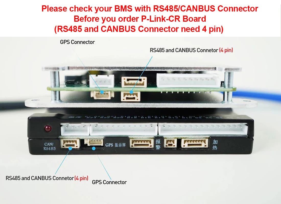 Фото Плата коммуникационного интерфейса JKBMS P-Link-CR-V2.0 для Smart BMS: интерфейс расширения для параллельного использования плат защиты аккумуляторов №4