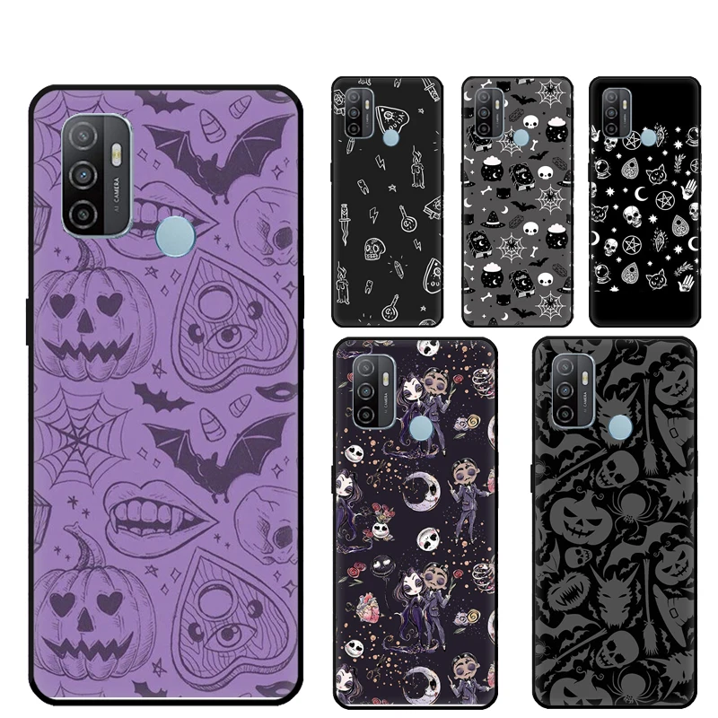 Фото Готический чехол на Хэллоуин для Oppo A74 A94 A54 A18 A38 A58 A78 A98 A40 A60 A80 A16 A76 A96 A15 A17 A77 A57S Cover №1