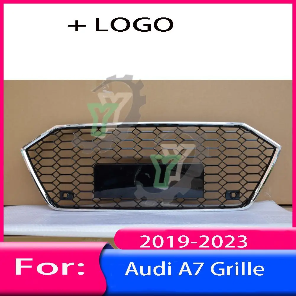 

Для Audi A7/S7 2019 2020 2021 2022 2023 автомобильный передний бампер решетка Центральная панель Стайлинг верхний гриль (модификация для RS7 стиль)