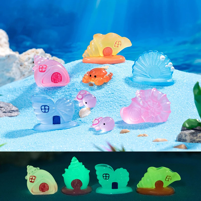 5 шт. креативные светящиеся раковины маленький орнамент миниатюрные фигурки