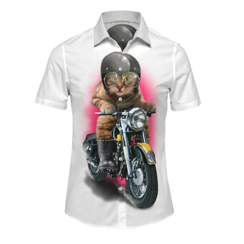 

3D T-Shirt Men's Summer Fashion Short Sleeve Printed Animal Shirt Cool Top