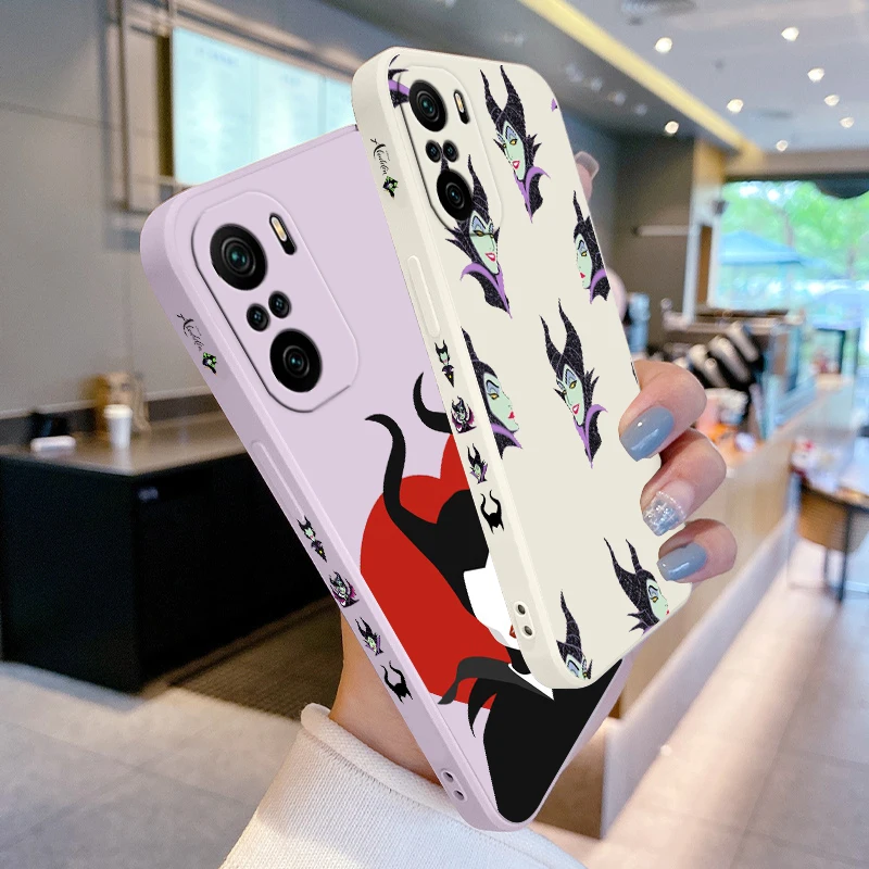 Disney Maleficent для Xiaomi Redmi Note 13 12 12Pro 11 11S 11T 10S 10 Pro Plus 5G чехол телефона с жидкой левой