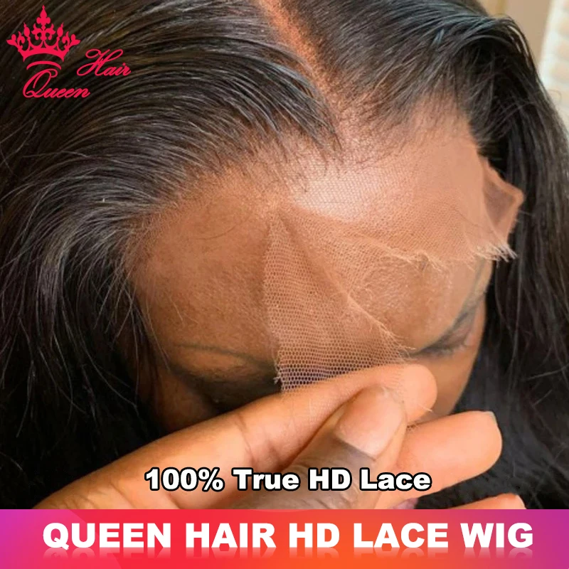 Queen Hair Real HD Lace Wig Pre Plucked Raw Human Hair 13x6 13x4 FULL Frontal 5x5 6x6 7x7 Closure HD Melt Skin Lace Wig Straight