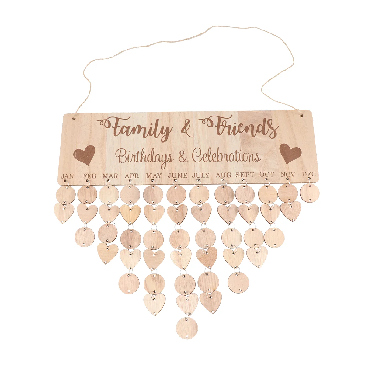 

Reminder Board Wooden Calendar Board Family Birthday Board Wooden Family Birthday Reminder Calendar Board Family Calendar