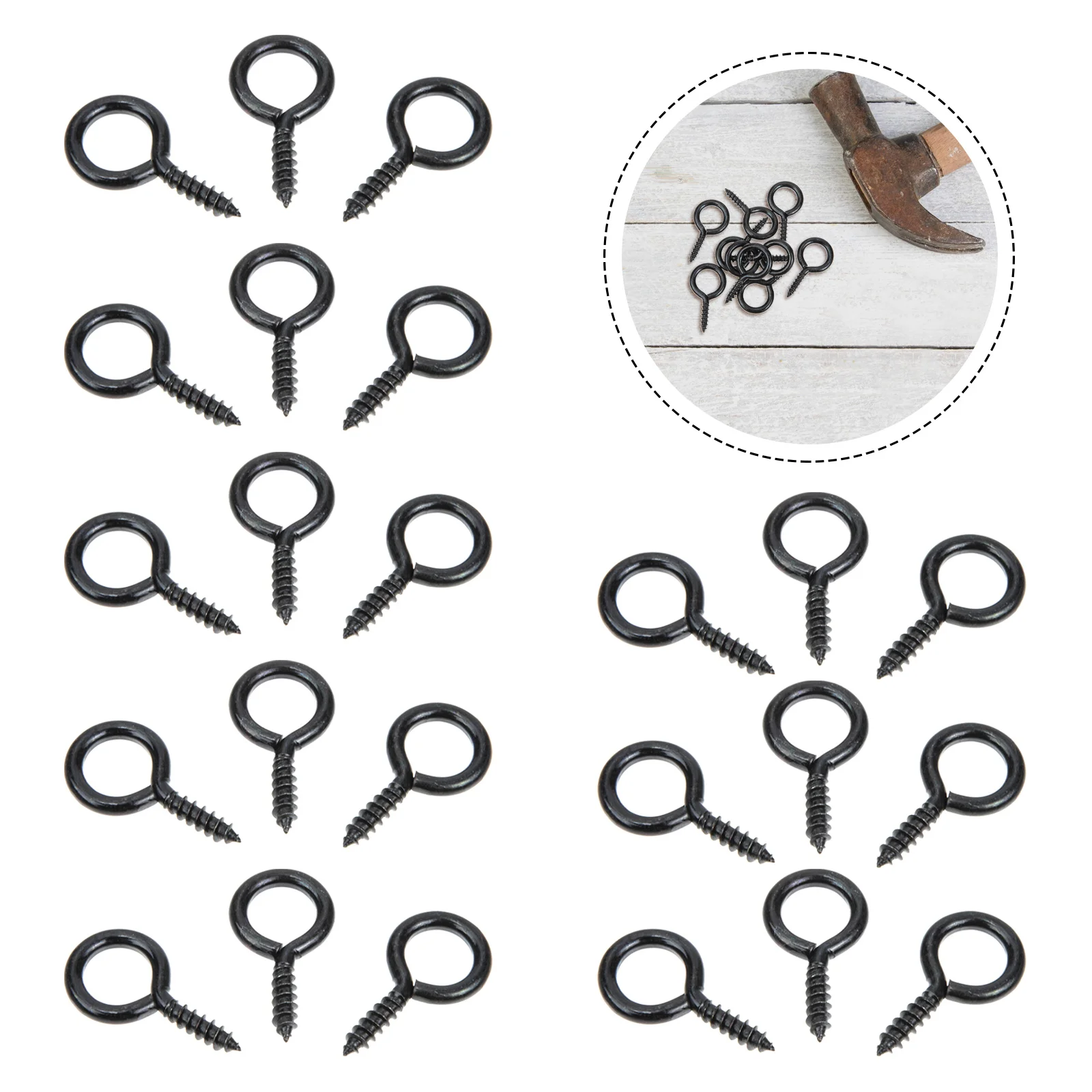 

Heavy Duty Screw Eye Hooks Outdoor Bolt Anti-rust Self Tapping Screws Fasteners