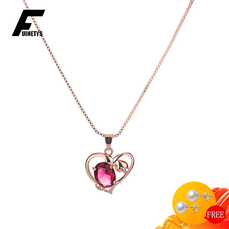 

Retro Necklace 925 Silver Jewelry for Women Wedding Engagement Party Heart Shape Zircon Gemstone Pendant Accessories Wholesale