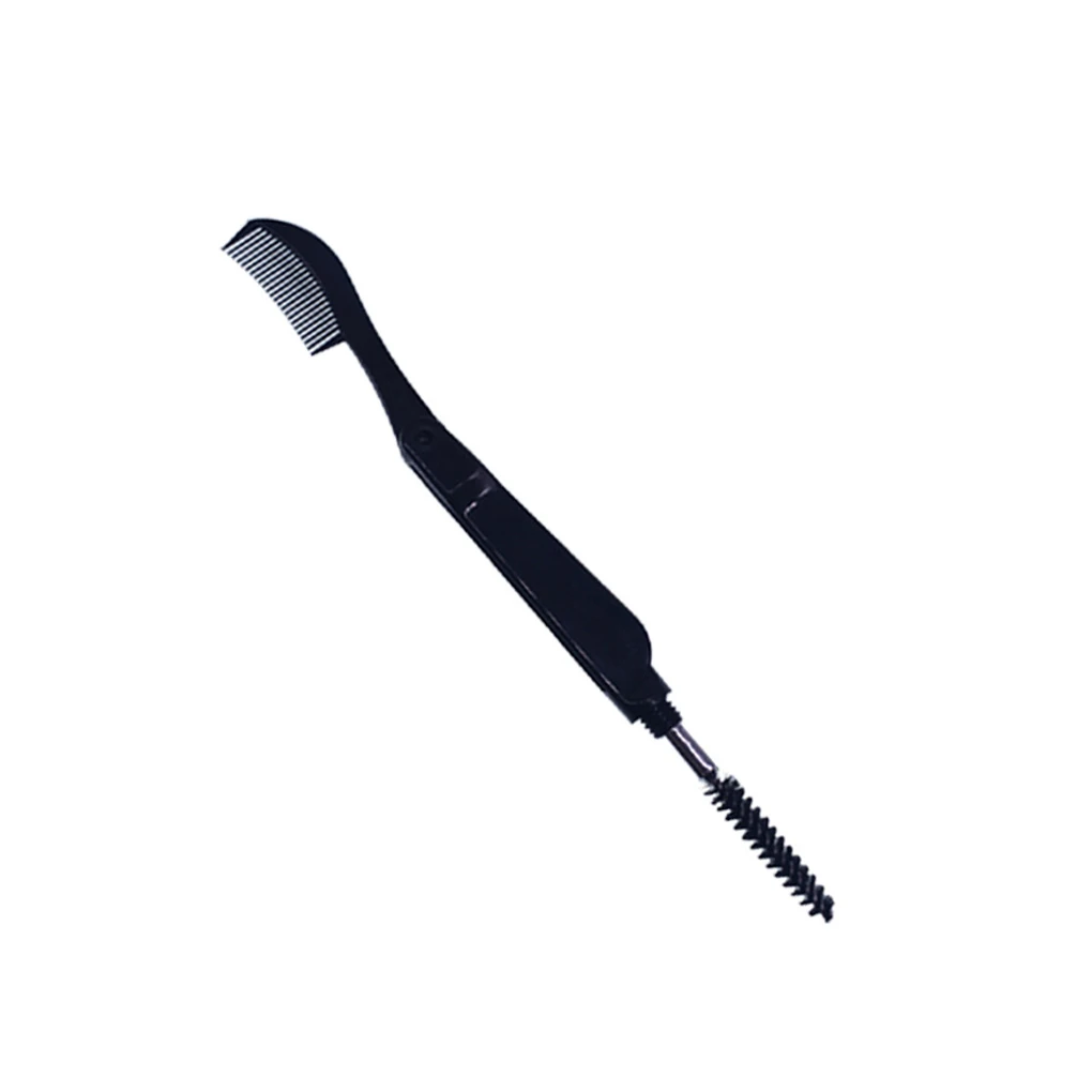 

Высококачественная Складная Расческа для бровей 2020, расческа для наращивания ресниц с двойной кистью, косметические инструменты Corlor, случа...