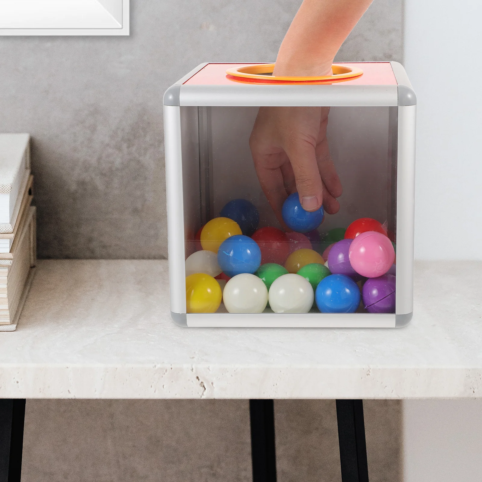 Контейнеры Прозрачная коробка для лотереи Лотерейный футляр билетов Контейнер