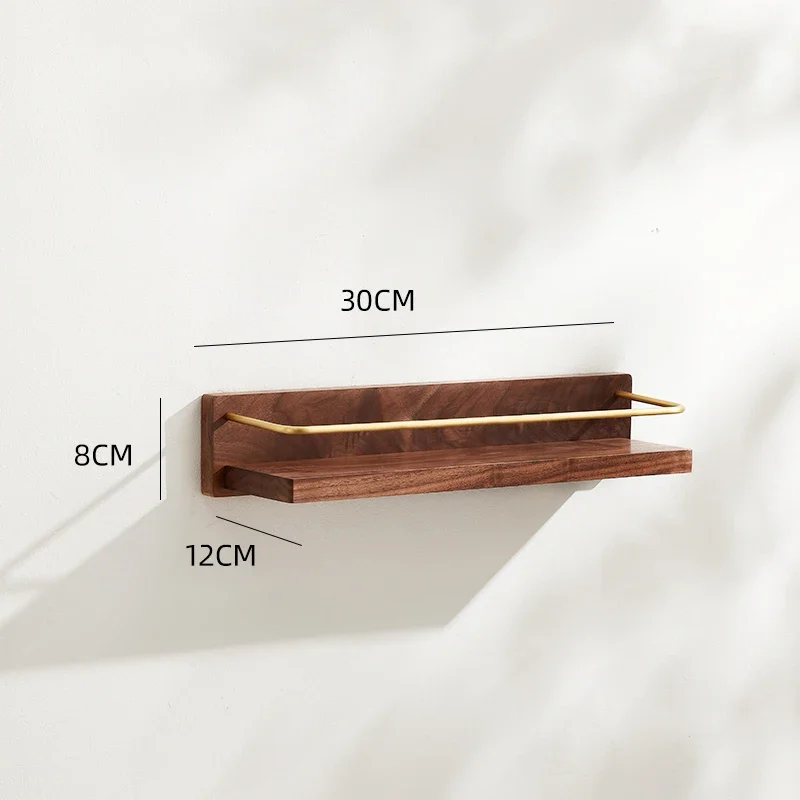 Полка из орехового дерева, многофункциональная полка для хранения, полки для ванной комнаты, деревянный стержень для полотенец, настенный органайзер, вешалка