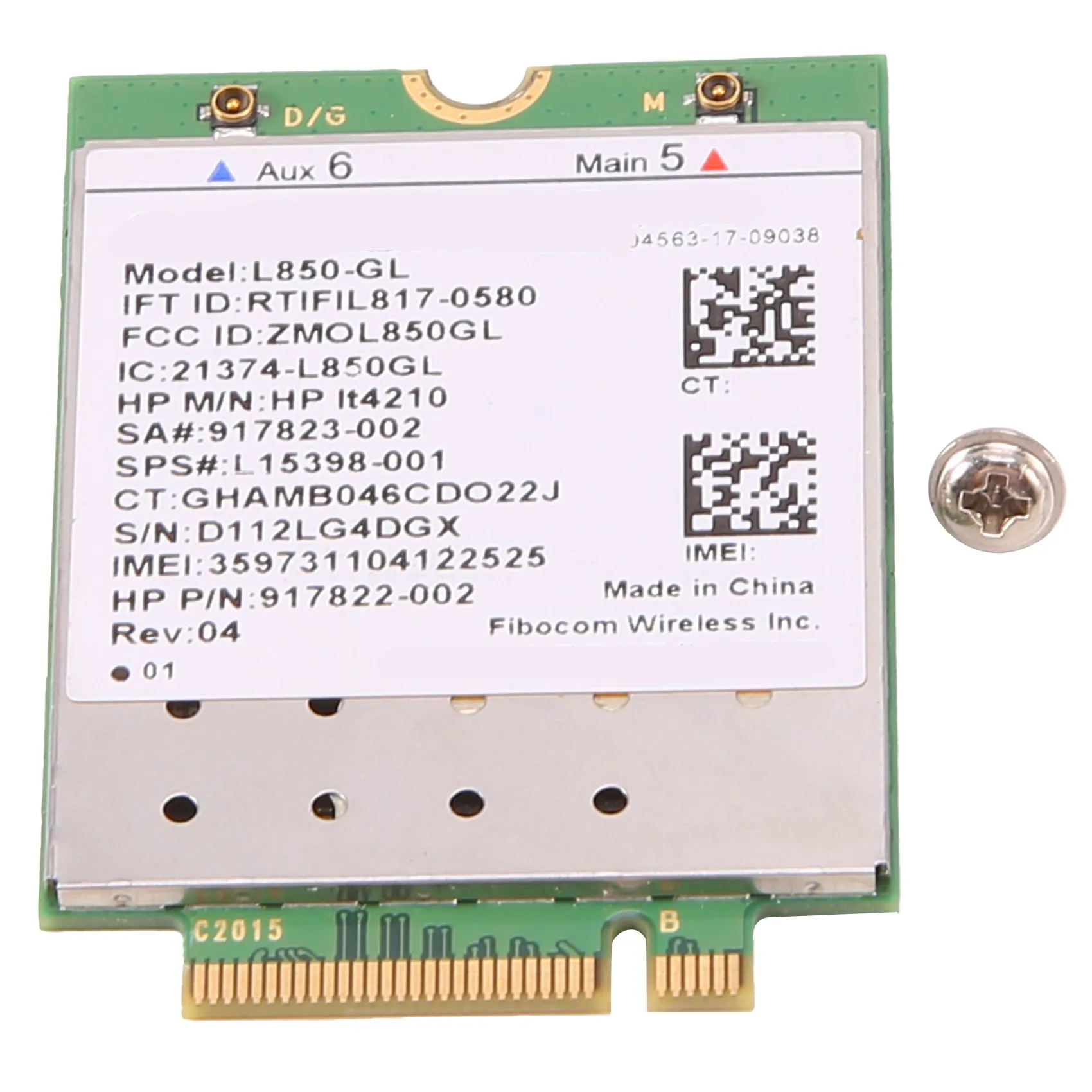 L850-GL LT4210 FDD-LTE TDD-LTE Карта 4G Модуль SPS 917823 -001 для ноутбука 430 440 450 G5