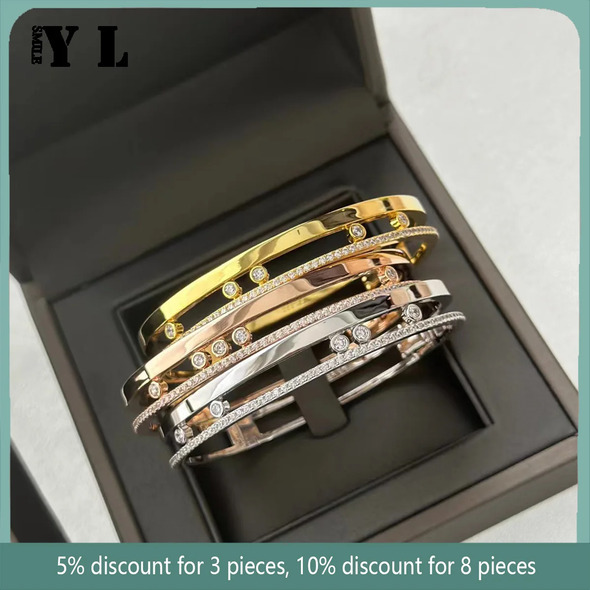 Classic 925 Sterling Silver Closed MOVE ROMAN 17CM Bracelet for Women. Christmas Girlfriend Gift