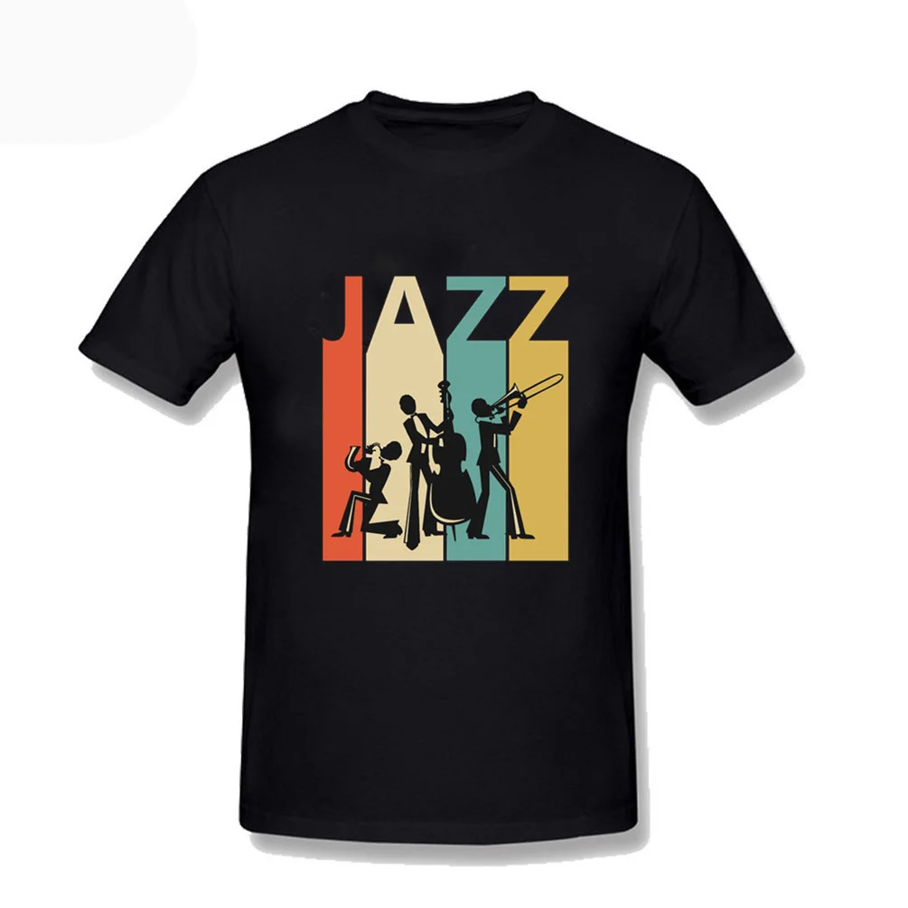 

Streetwear Mens T Shirt Vintage Jazz Music Lover Gift Tee Shirt Men's Clothing Oversized Tee Shirt Casual 100% Cotton 3XL Male