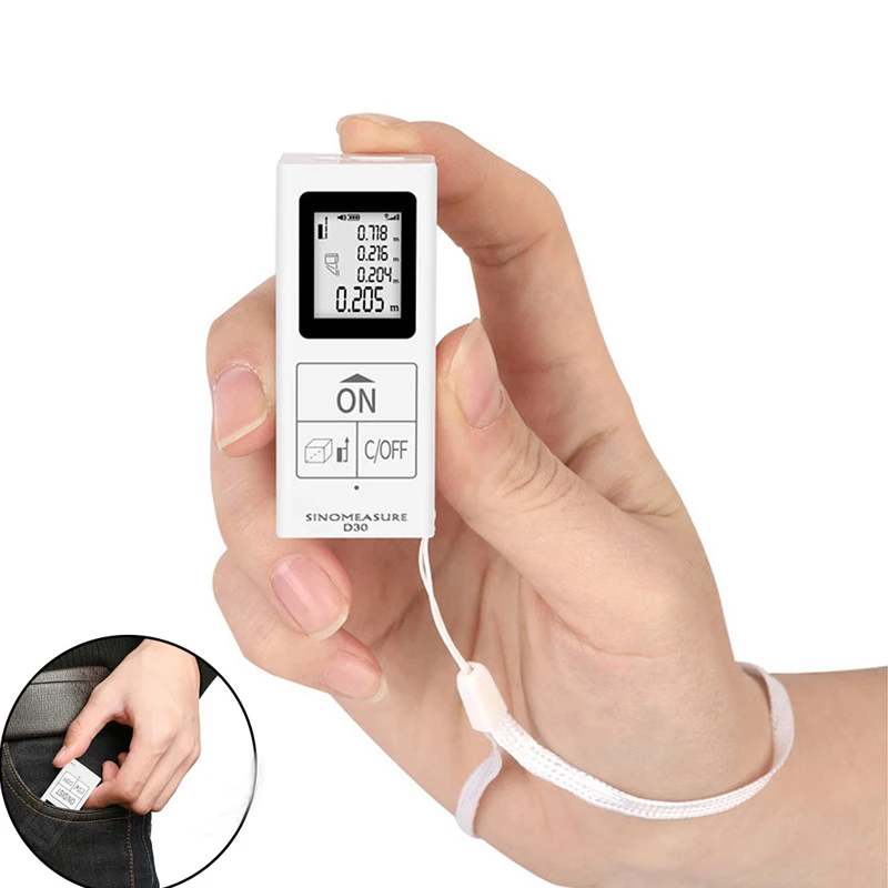 

Mini Electronic Laser Distance Meter 30M Hand Digital Laser Rangefinder Home Laser Measuring Tool Range Finder Drop Shipping
