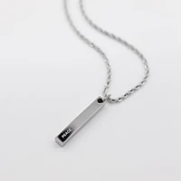 3D Bar Peace Necklace 3