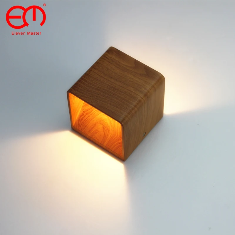 

Настенный светильник под дерево, алюминий, 5 Вт, квадратный фон для телевизора, декоративный светодиодный светильник, бра, нордический светильник для детской комнаты