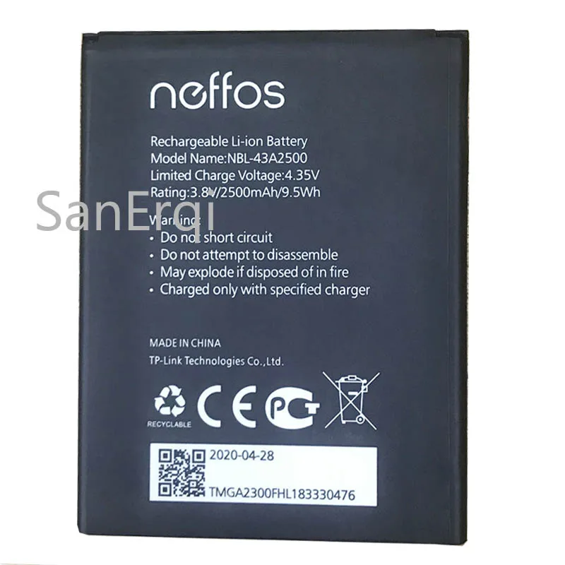 

3.8V 2500mAh NBL-43A2500 Battery For TP-Link Neffos C7s TP7051A TP7051C Battery