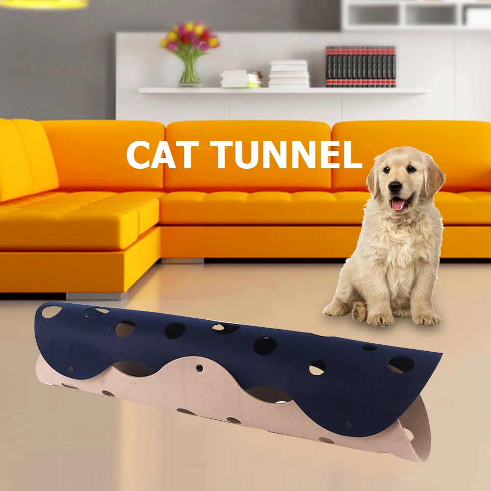 

Cat Toy Felt Tunnel Deformable Nest Collapsible Tube House Interactive Pet Toy Foldable Channel Puzzle Supplies