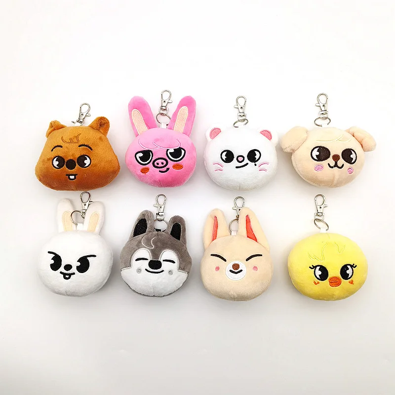 

Kpop Stray Kids Plush Keychain Kawaii Pendant Cartoon Animal Doll Bbokari Leebit Wolf Chan Puppym Kids Adults Fans Children Gift