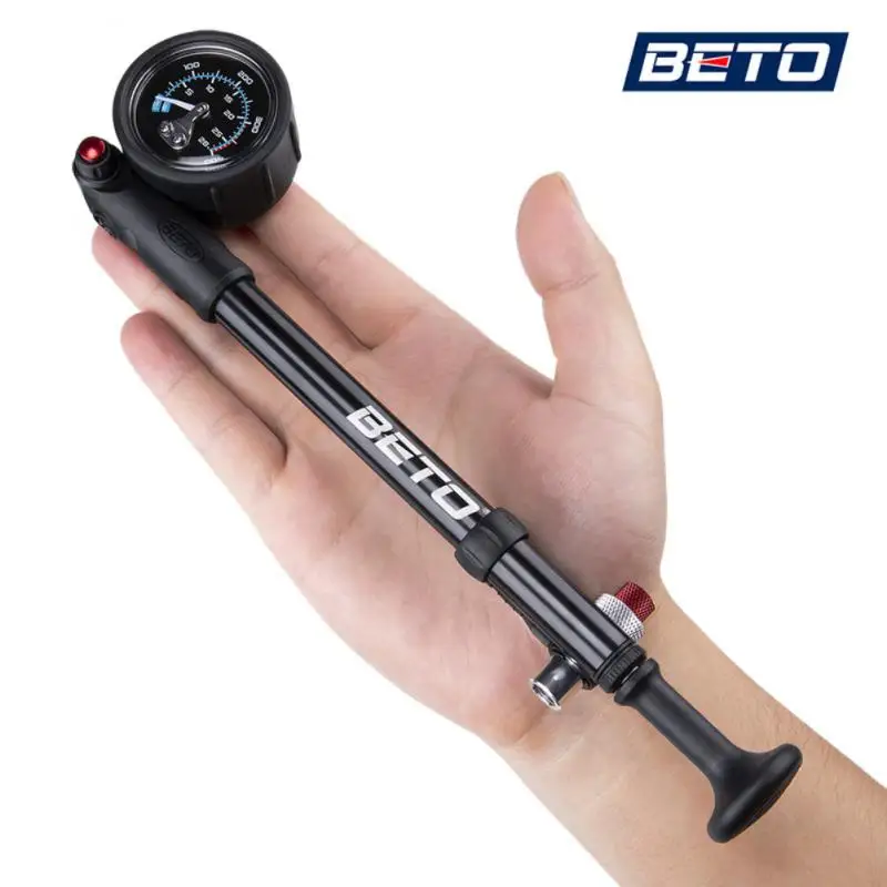 

BETO Portable High-pressure 400psi Bike Air Pump With Gauge For Fork & Rear Suspension Shock Absorber Mountain Bicycle Inflator